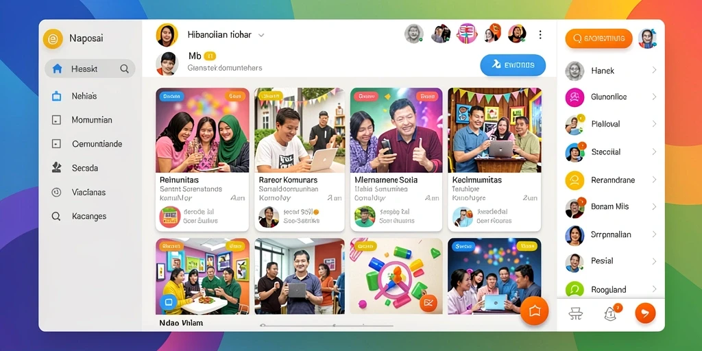 Tampilan awal yang menarik dan penuh warna.