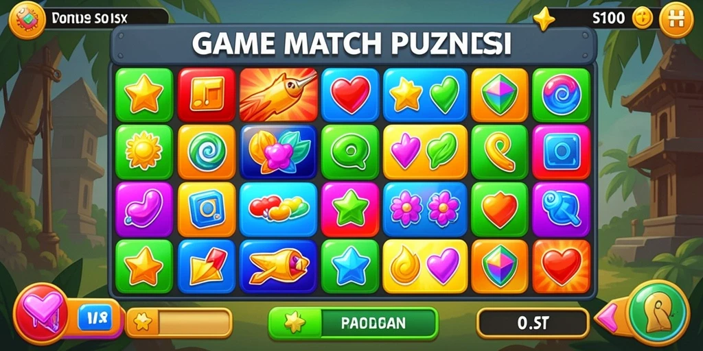Layar utama dengan karakter yang memikat.