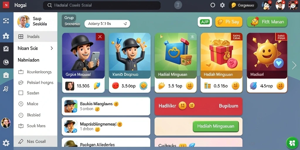 Screenshoot memperlihatkan tampilan menu utama yang menarik.