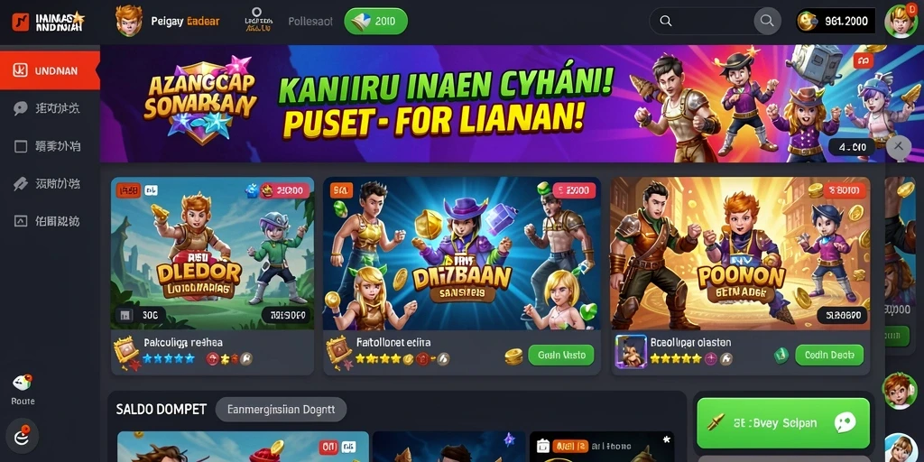 Tampilan antarmuka HOKI777 yang modern dan user-friendly.