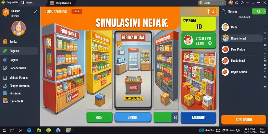 Tampilan awal yang menarik dengan tema slot berwarna-warni.
