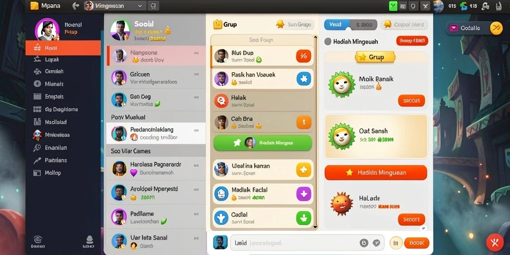 Tampilan mesin slot yang menarik dan berwarna.