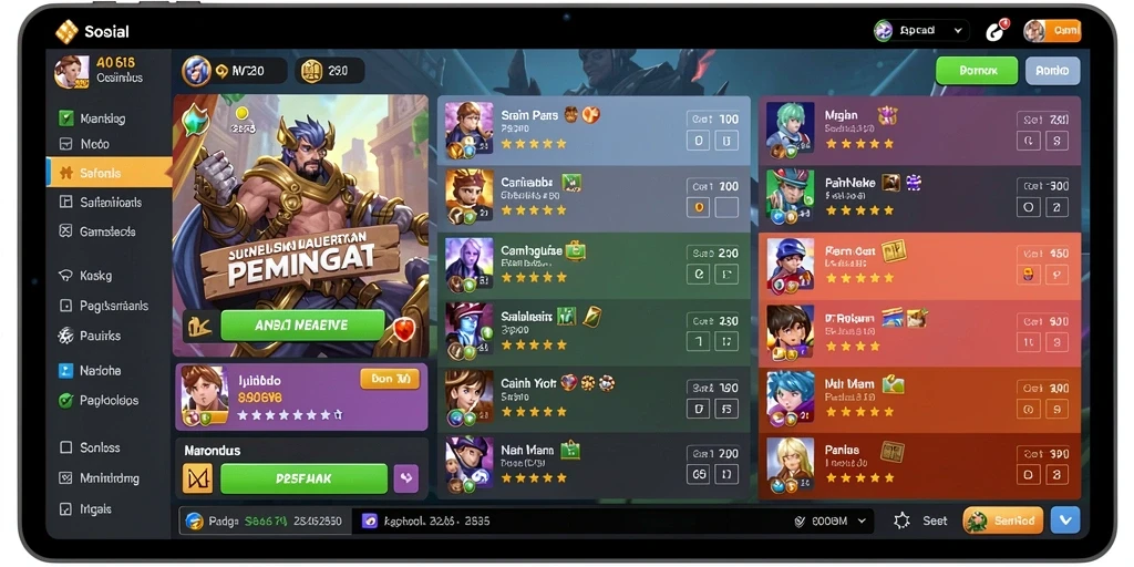 Tampilan antarmuka aplikasi WOW388 yang menarik.